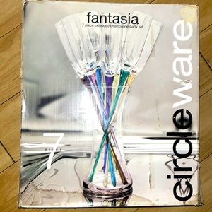 Circleware Fantasia 7-Piece Extended Champagne Party Set